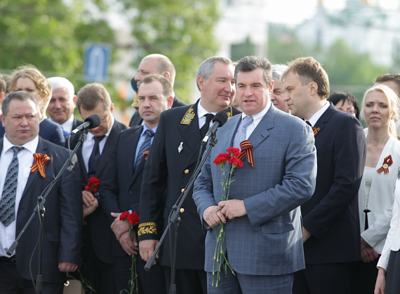 Визит российской делегации во главе с Рогозиным в ПМР, 9 мая 2014 г.