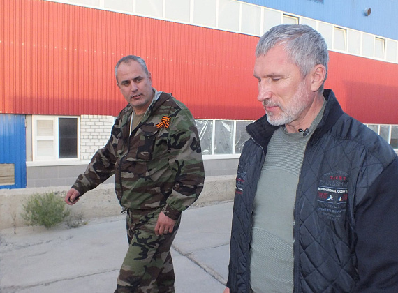 Алексей Журавлёв посетил разрушенный луганский завод "Маршал", 22 сентября 2014 г.