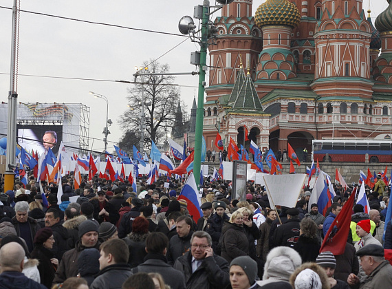 Митинг на Васильевском спуске в поддержку Крыма, 7 марта 2014 г.