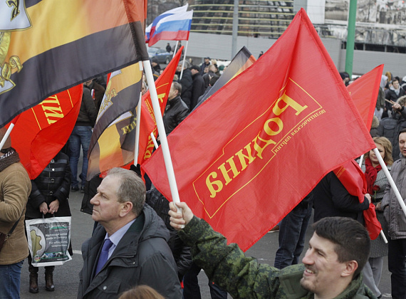 Митинг на Васильевском спуске в поддержку Крыма, 7 марта 2014 г.