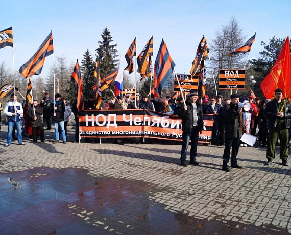 Челябинские соратники провели митинг в поддержку Президента РФ