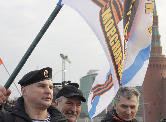 Митинг на Васильевском спуске в поддержку Крыма, 7 марта 2014 г.
