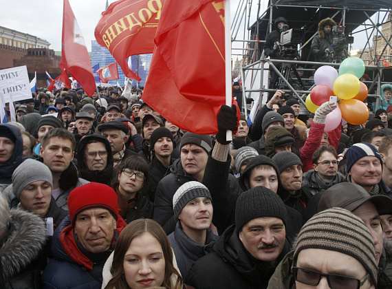 Партия "РОДИНА" на митинге-концерте на Красной площади, 18 марта 2014 г.