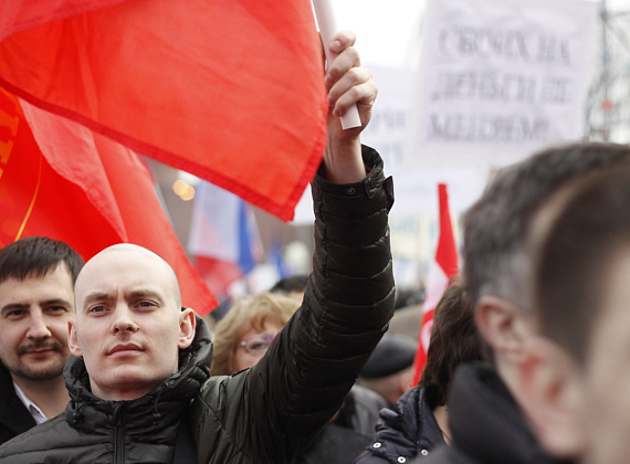 Митинг на Васильевском спуске в поддержку Крыма, 7 марта 2014 г.