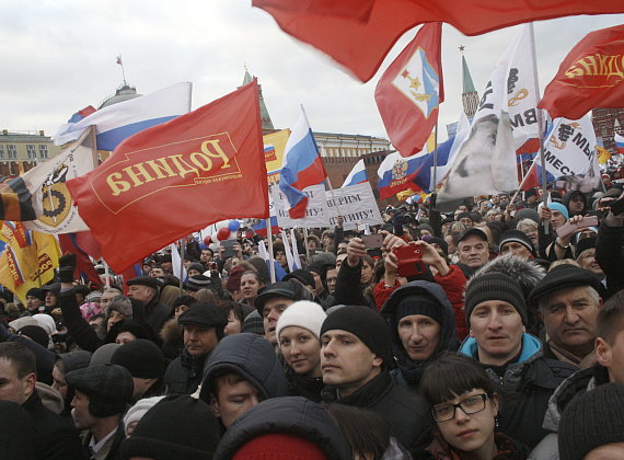 Партия "РОДИНА" на митинге-концерте на Красной площади, 18 марта 2014 г.