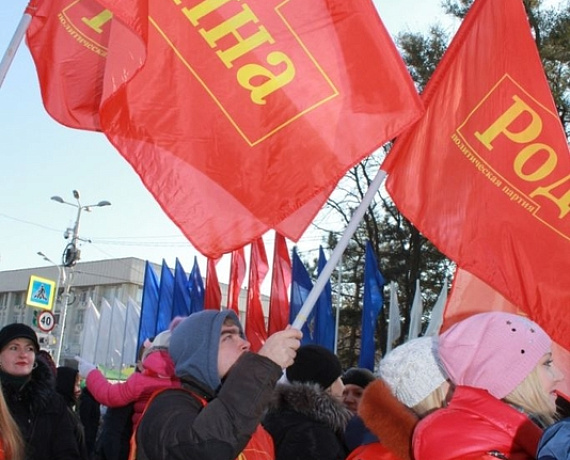 Партийцы Новочеркасска пришли на митинг в честь Дня народного единства