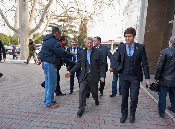 Алексей Журавлёв в Севастополе, 14 марта 2014 г.
