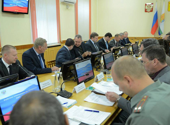 Дмитрий Рогозин и Алексей Журавлёв в Кировской области, 30 мая 2014 г.