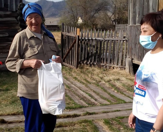 "РОДИНА" в Республике Алтай продолжают раздачу продуктовых наборов