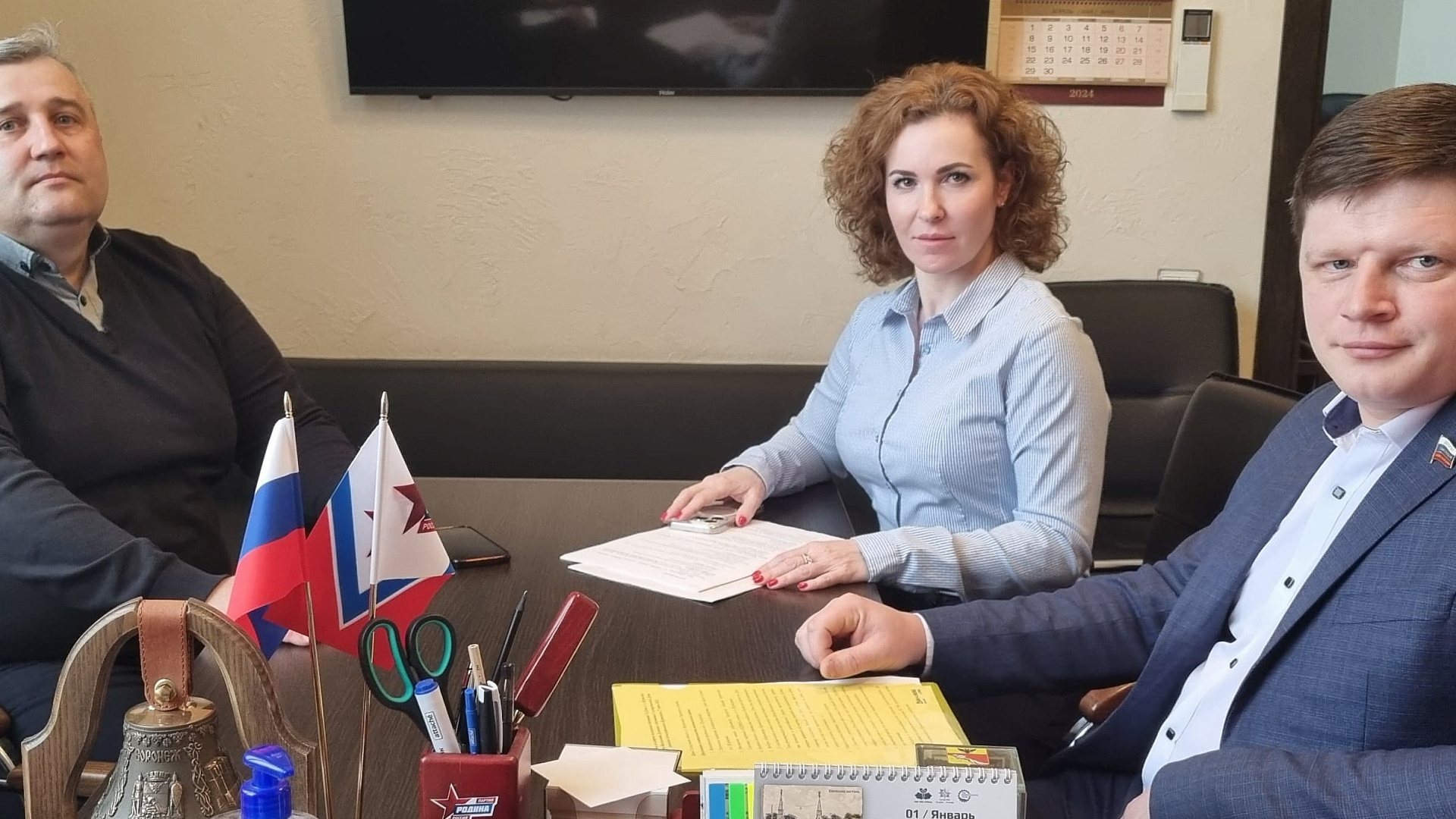 Алексей Рылеев встретился с тамбовскими депутатами от "РОДИНЫ" Викторией Зотовой и Сергеем Мягких