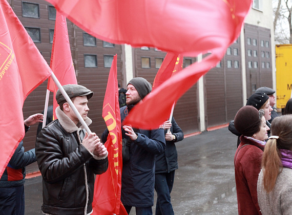 Пикет партии "РОДИНА" и РУСИНТЕРНА у посольства Эстонии, 4 апреля 2014 г.