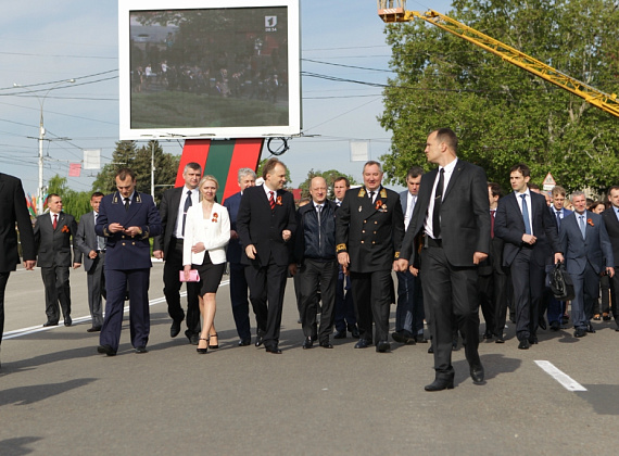 Визит российской делегации во главе с Рогозиным в ПМР, 9 мая 2014 г.
