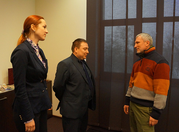 Встреча Алексея Журавлёва с председателем Народного Совета ДНР Андреем Пургиным и депутатом Народного Совета Екатериной Мартьяновой, 30.01.2015