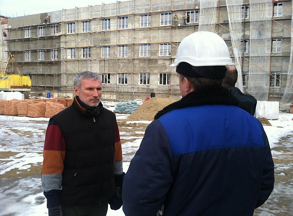 Алексей Журавлёв инспектирует строящиеся соцобъекты в ПМР, 04.01.2015 (часть 1)