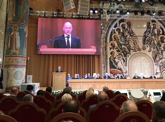 Федор Бирюков на XXIII Всемирном Русском Народном Соборе (Москва, Храм Христа Спасителя, 18.10.2019)