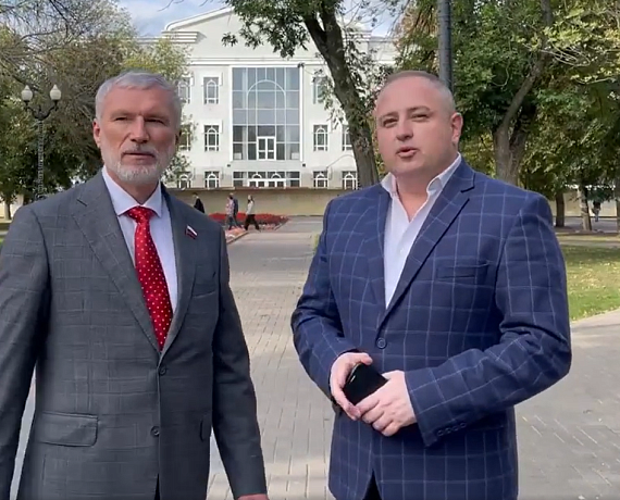 Журавлев и Косенков осмотрели ход благоустройства Тамбова