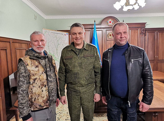 Алексей Журавлев в Луганске. Встреча с главой ЛНР Леонидом Пасечником (ЛНР, 29.03.2022)