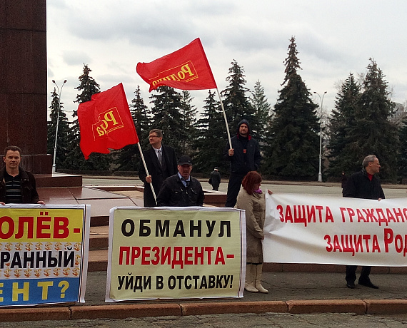 Липецкие активисты провели пикет