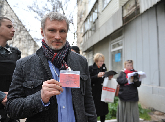 Делегация "РОДИНЫ" и РУСИНТЕРНА на избирательном участке в Крыму, 16 марта 2014 г.