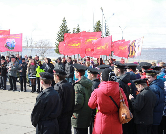 "РОДИНА" приняла участие в митинге посвящённому доставке в Архангельск копии Знамени Победы