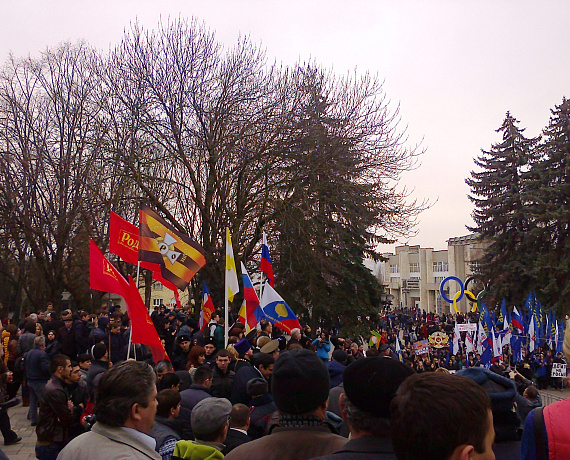 Ставропольская "РОДИНА" приняла участие в митинге в поддержку русских Украины и Крыма