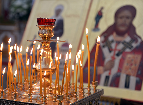 Алексей Журавлев на богослужении в воронежском храме в День крещения Руси, 28.07.2016