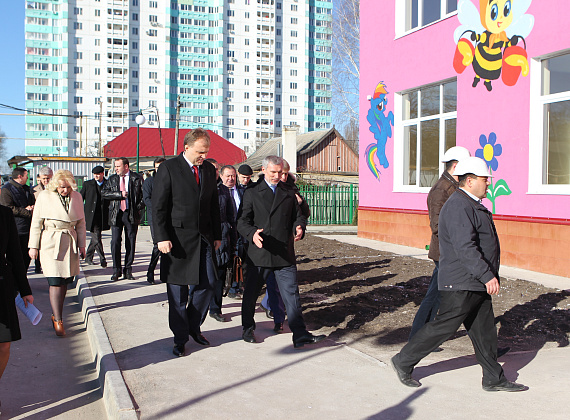 Алексей Журавлёв осмотрел готовность детсада "Капитошка" к сдаче, 18.02.2015