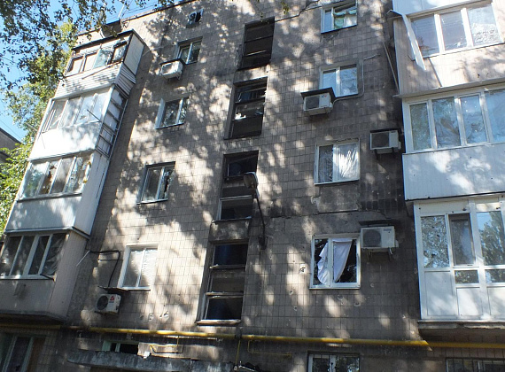 Алексей Журавлёв в Донецке. Последствия обстрелов хунты, 22 сентября 2014 г.
