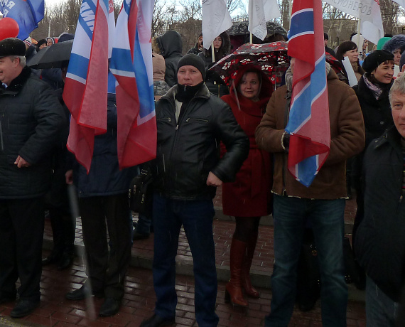 Липецкие партийцы участвовали в митинге ко второй годовщине воссоединения Крыма с РФ