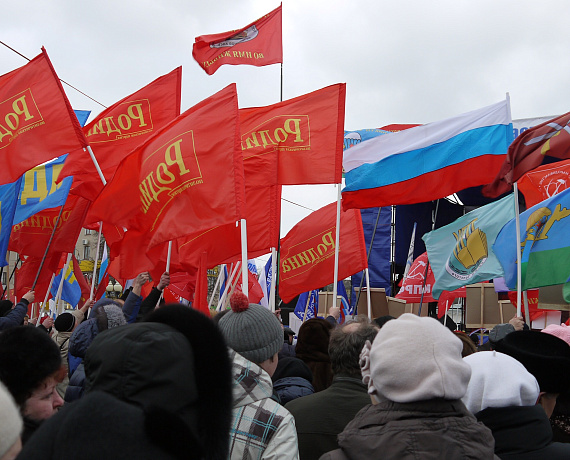 Партийцы-туляки митингом поддержали вхождение Крыма в РФ