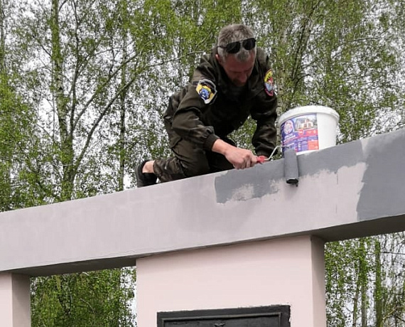 Воронежские соратники провели ремонт и благоустройство мемориала воинам, павшим в годы Великой Отечественной войны