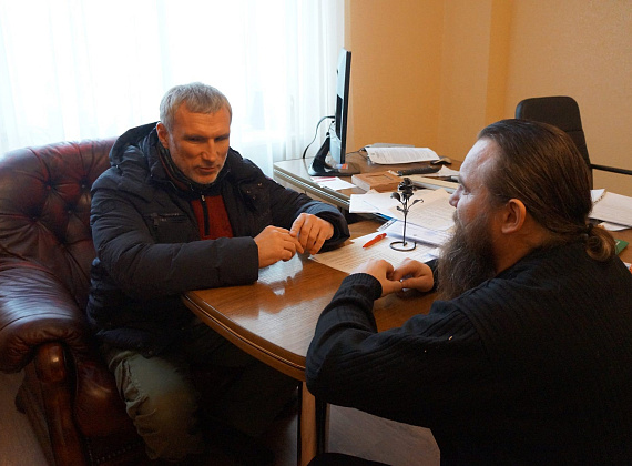 Встреча Алексея Журавлёва с отцом Никоном (общественная организация "Народное Единство"), 20.01.2015