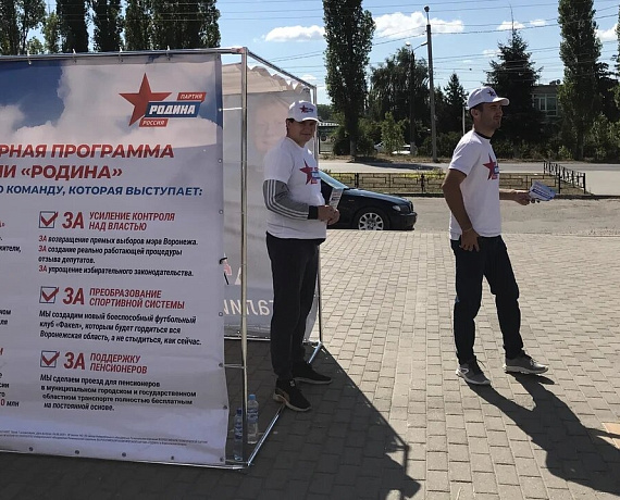 Реготделение "РОДИНЫ" провело агитационную работу в Воронеже