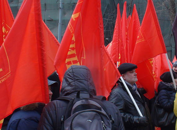 "РОДИНА" на шествии в поддержку русских на Украине. Москва, 2 марта 2014 г.