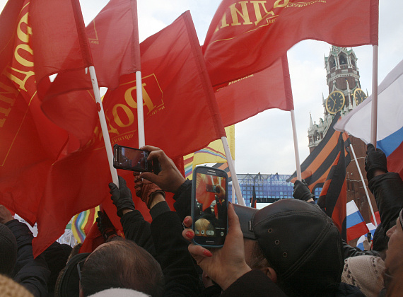Партия "РОДИНА" на митинге-концерте на Красной площади, 18 марта 2014 г.