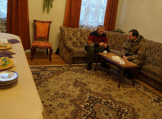 Встреча Алексея Журавлёва с министром культуры ДНР Александром Парецким и министром образования ДНР Игорем Костенком, 30.01.2015