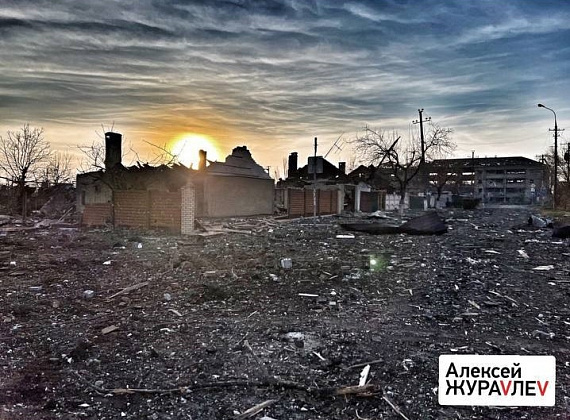 Алексей Журавлев в освобожденном от нацистов Мариуполе (28.03.2022)