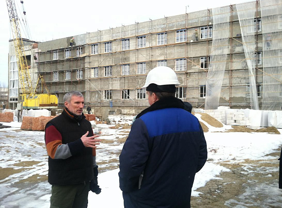 Алексей Журавлёв инспектирует строящиеся соцобъекты в ПМР, 04.01.2015 (часть 1)