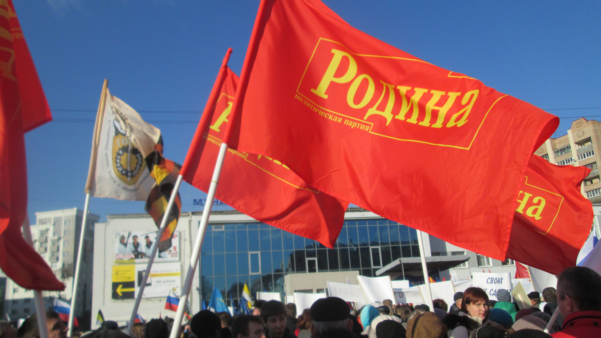 Рязанская "РОДИНА" вышла на митинг в поддержку Крыма