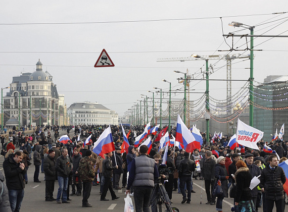 Митинг на Васильевском спуске в поддержку Крыма, 7 марта 2014 г.
