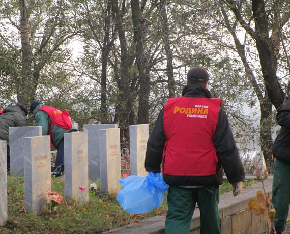 Ульяновские партийцы произвели уборку на могилах бойцов Второй мировой войны