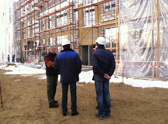 Алексей Журавлёв инспектирует строящиеся соцобъекты в ПМР, 04.01.2015 (часть 1)