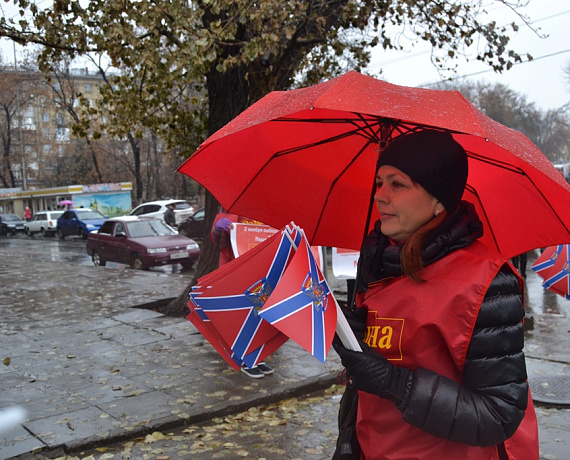 Патриоты Саратова поддержали пикетами выборы в Новороссии