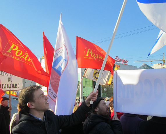 Рязанская "РОДИНА" вышла на митинг в поддержку Крыма
