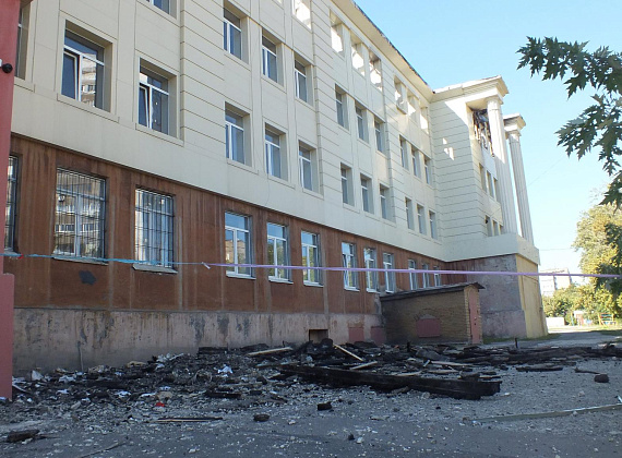 Алексей Журавлёв в Донецке. Последствия обстрелов хунты, 22 сентября 2014 г.