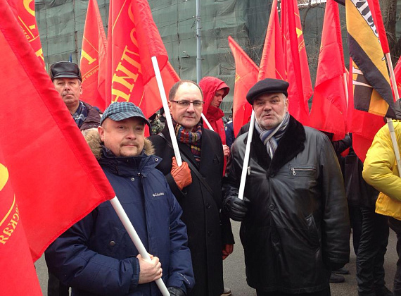 "РОДИНА" на шествии в поддержку русских на Украине. Москва, 2 марта 2014 г.
