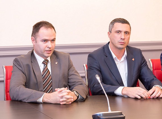 Встреча Алексея Журавлёва с руководством сербской партии "Двери", 02.10.2015